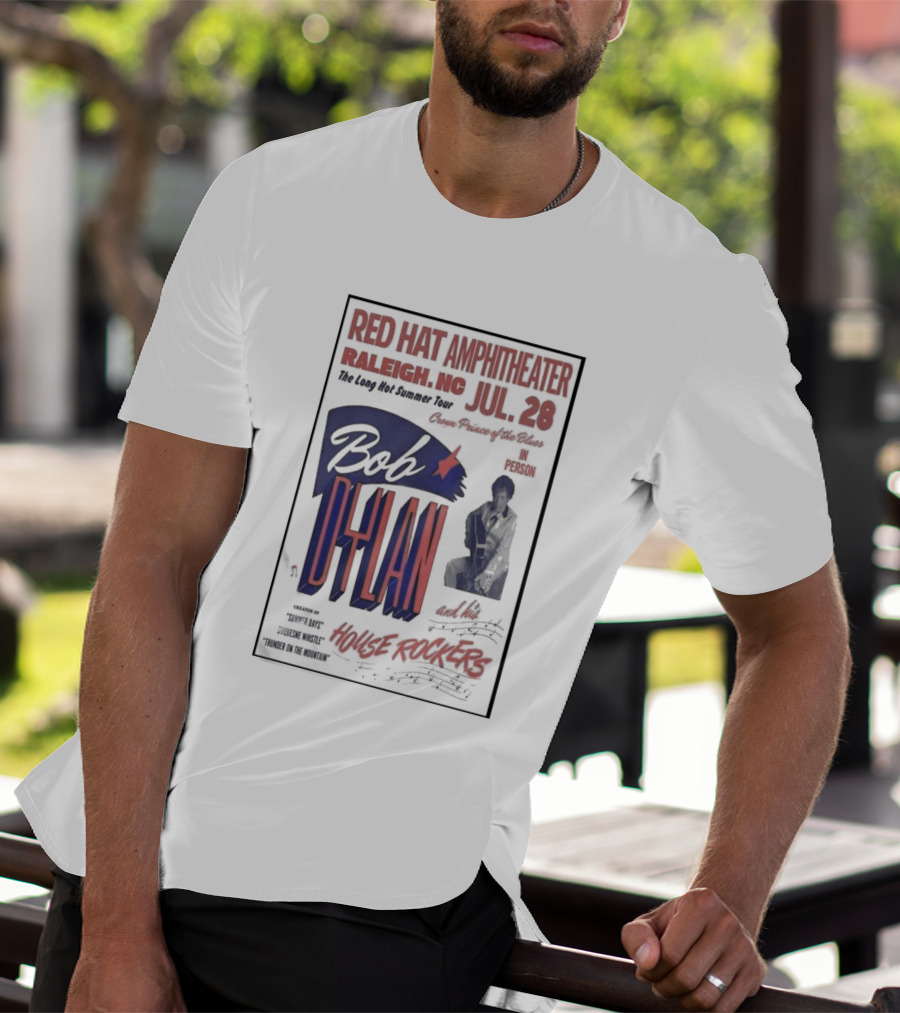 Bob Dylan Live At Red Hat Amphitheater Raleigh NC July 28 2026 T-Shirt