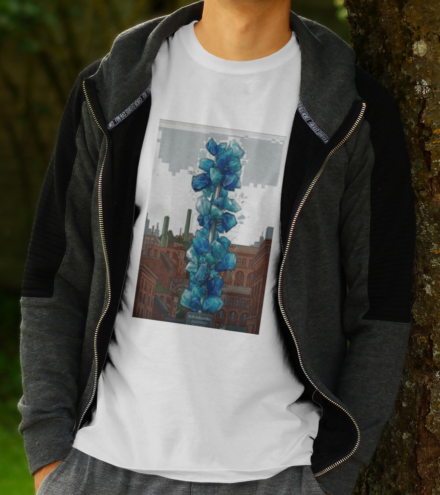 Bob Schneider Jazzbones Tacoma Washington August 7 2026 Blue Crystal Cityscape T-Shirt