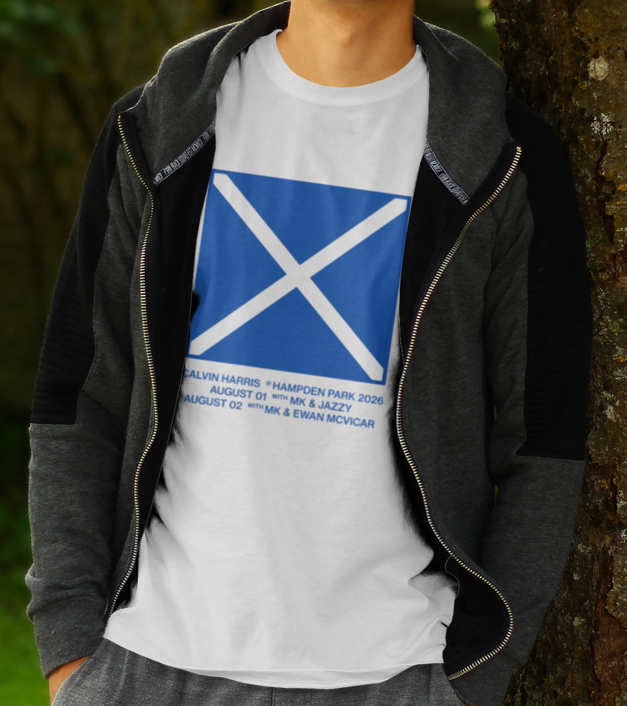Calvin Harris Hampden Park 2023 Ecru Saltire August MK Jazzy Amber Cox MK Smart Ecuador T-Shirt