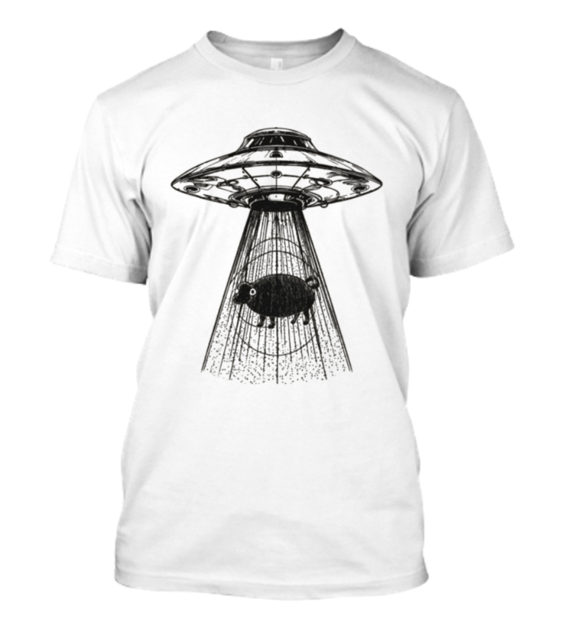Calvin Harris Ecru UFO Beam White T-Shirt