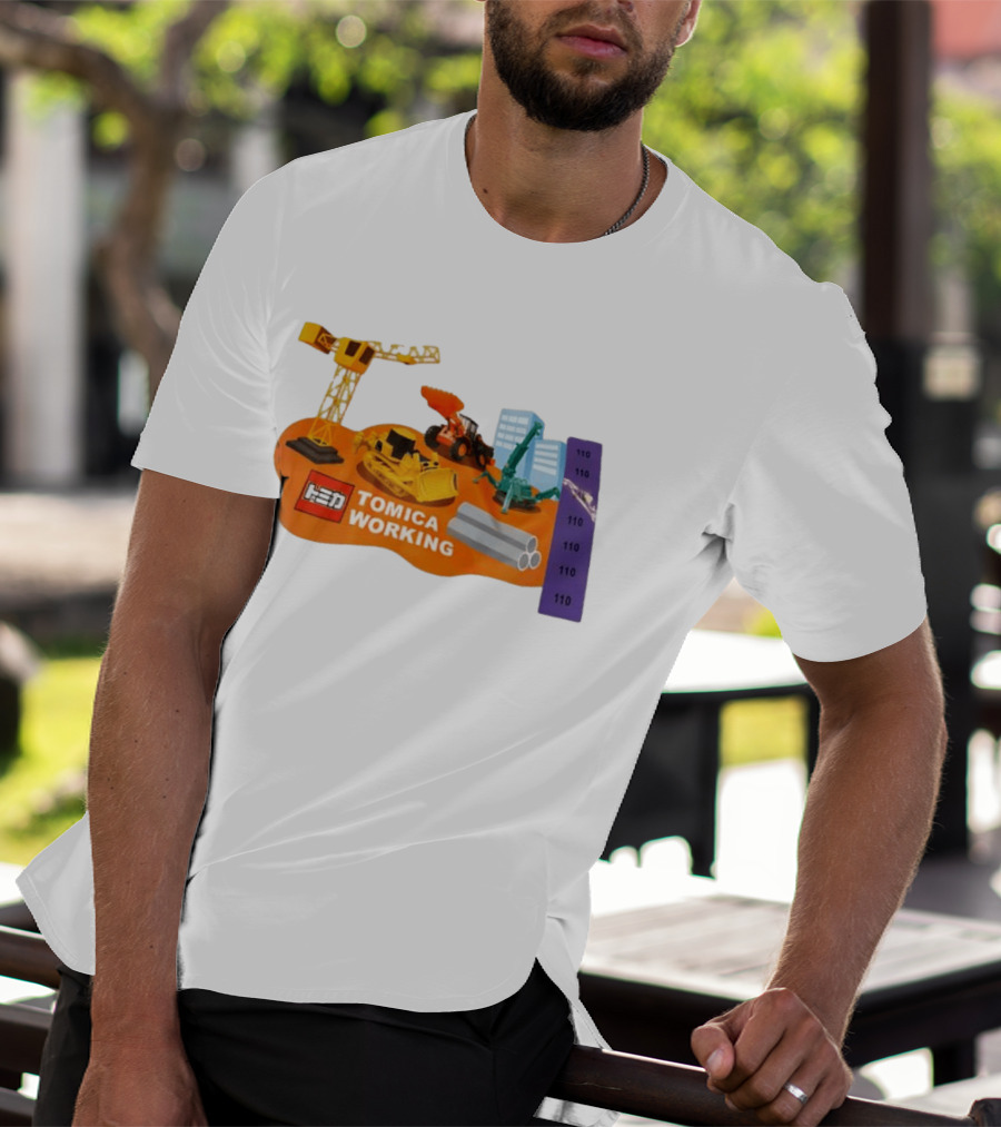 Tomica Working Construction Vehicles Crane Excavator Bulldozer T-Shirt