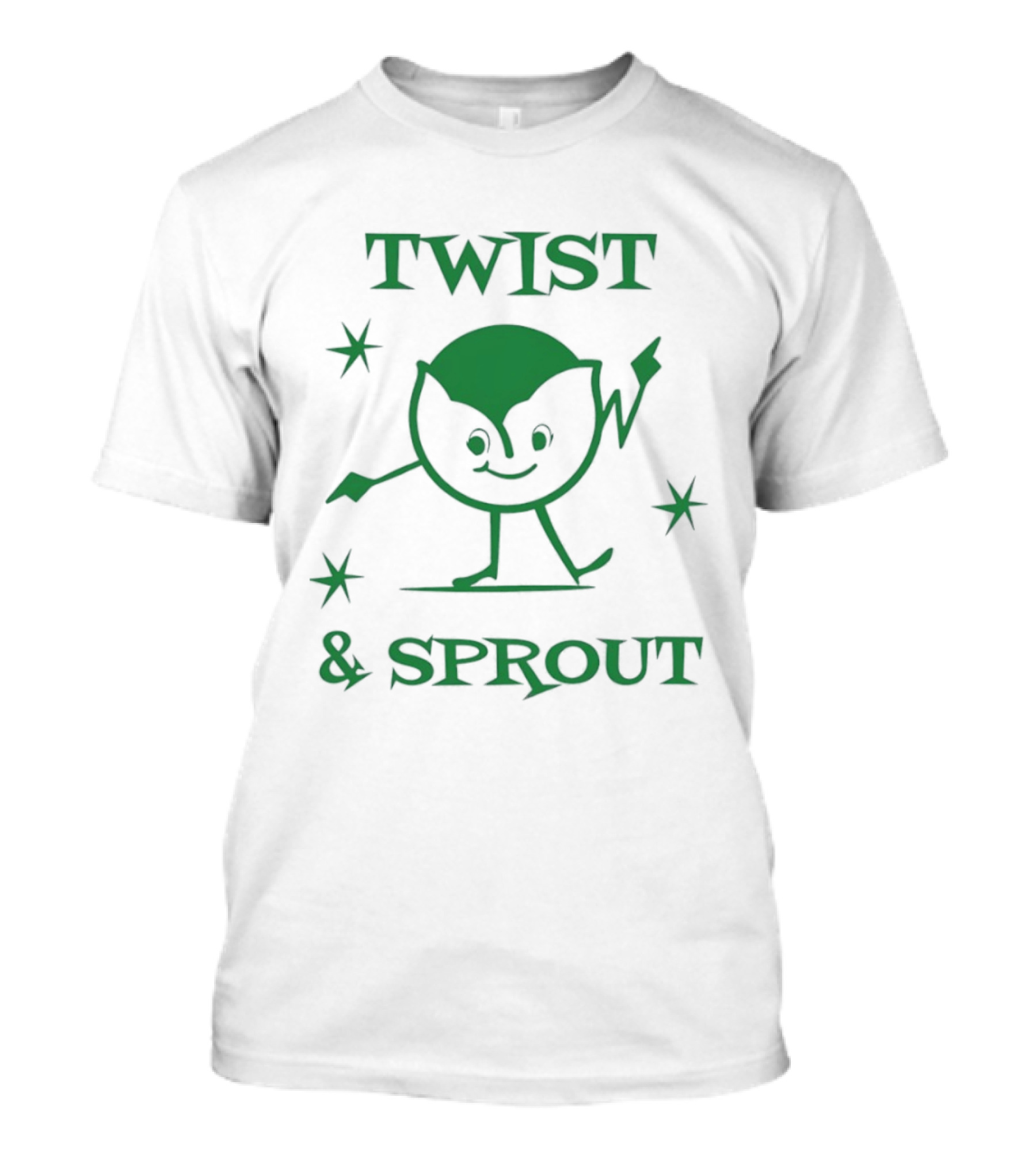 Twist And Sprout Dancing Vegetable Character Fun T-Shirt