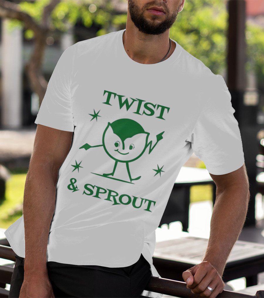 Twist And Sprout Dancing Vegetable Character Fun T-Shirt