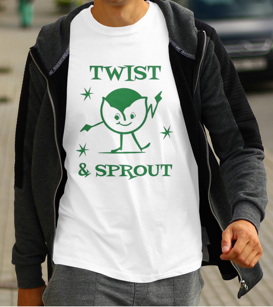 Twist And Sprout Dancing Vegetable Character Fun T-Shirt