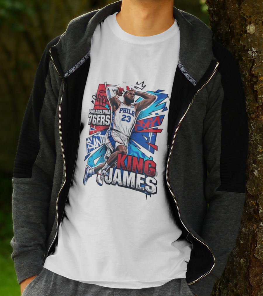 Philadelphia 76ers King James No 23 Dunk Basketball T-Shirt