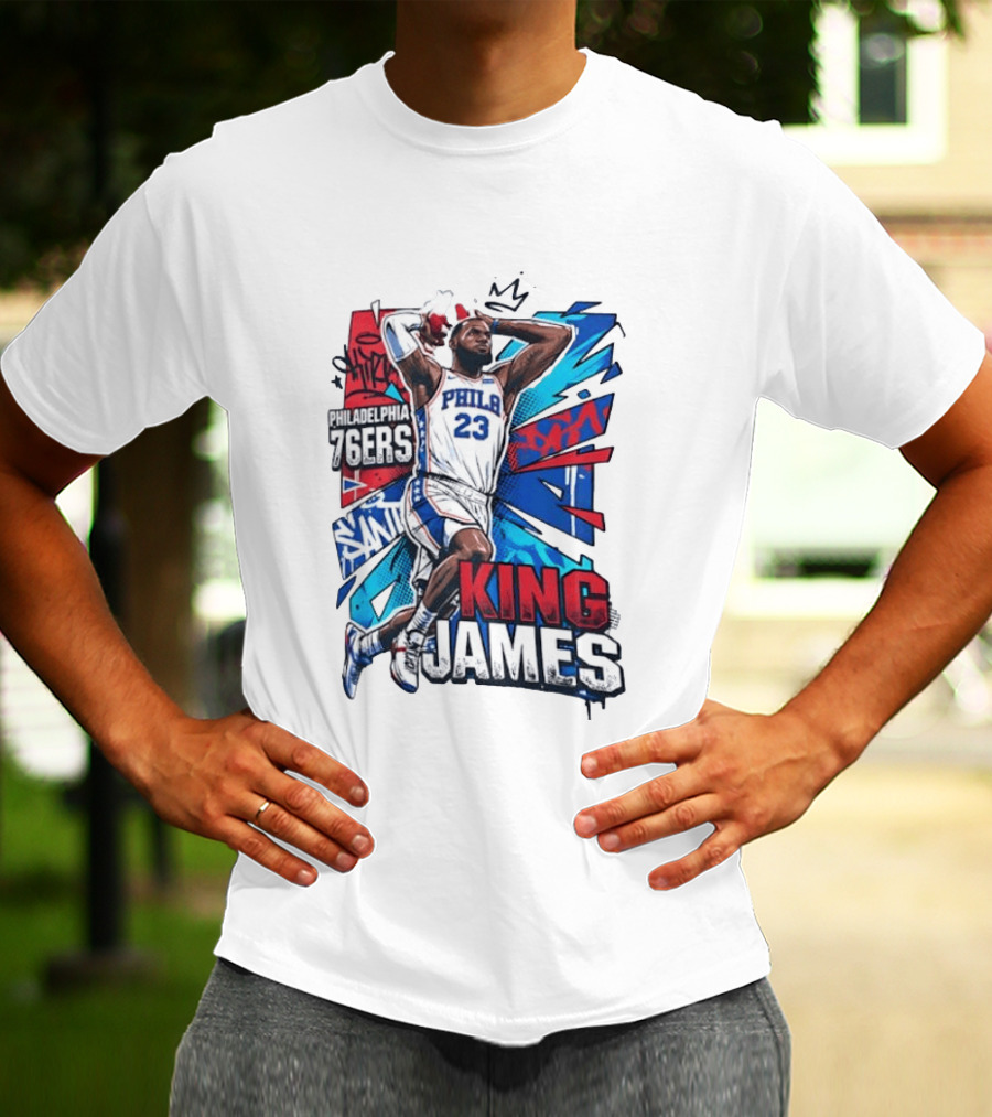 Philadelphia 76ers King James No 23 Dunk Basketball T-Shirt