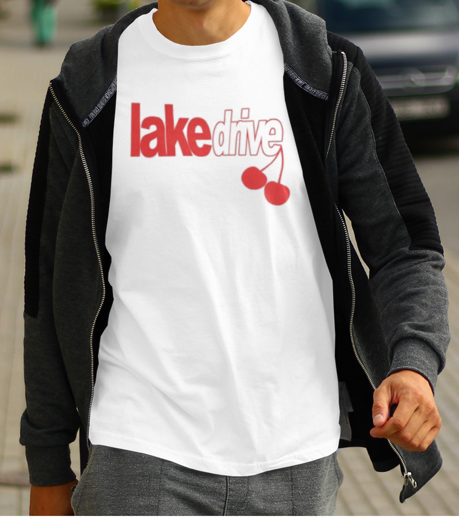 Lake Drive Cherry Ringer Retro Style Vibes T-Shirt