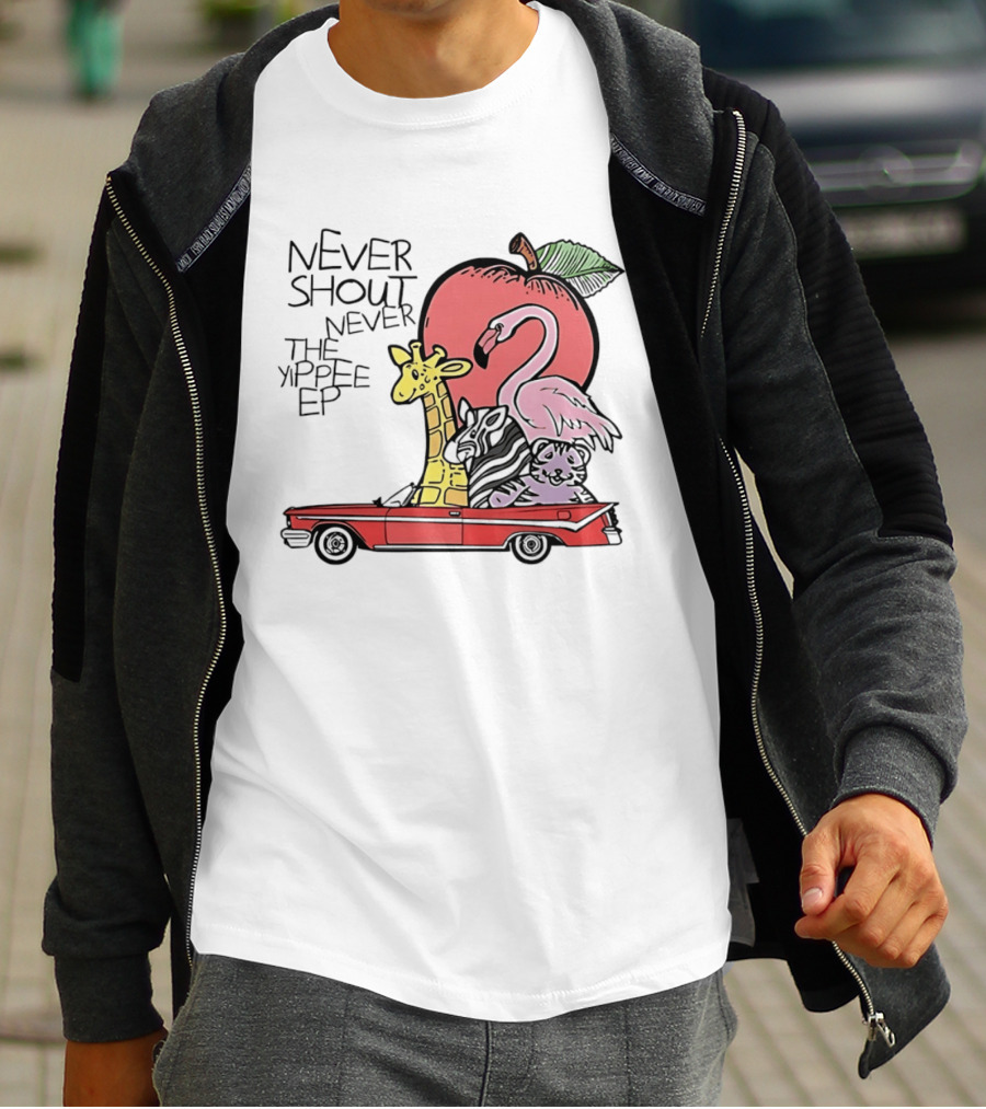 Never Shout Never The Yippee EP Flamingo Giraffe Panda Christofer Drew T-Shirt