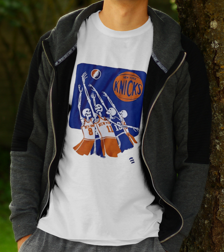 New York Knicks Skeleton Players Jersey Number 8 And 11 Basketball Team T-Shirt