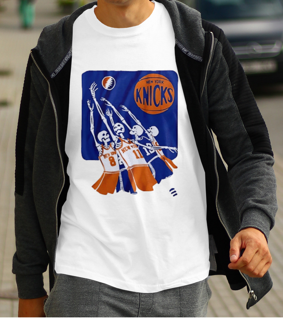 New York Knicks Skeleton Players Jersey Number 8 And 11 Basketball Team T-Shirt