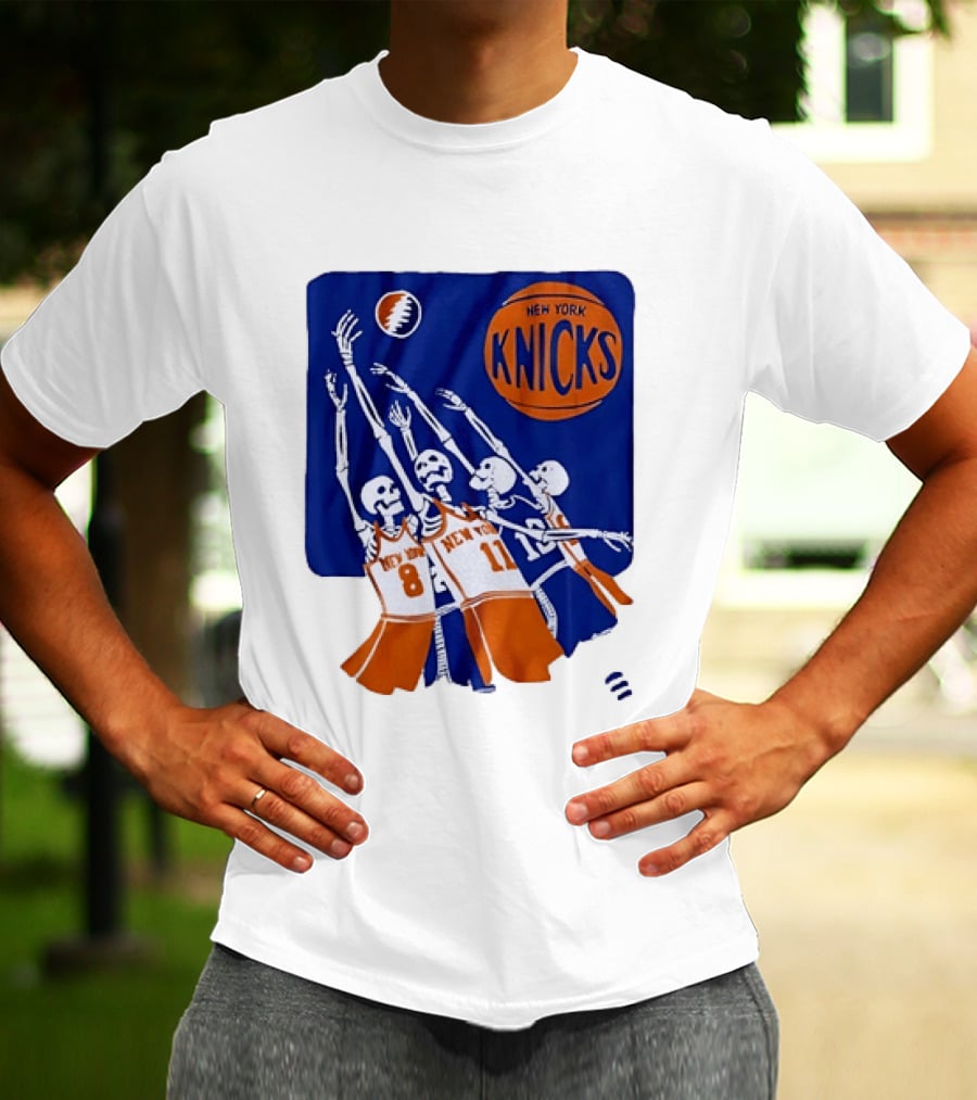 New York Knicks Skeleton Players Jersey Number 8 And 11 Basketball Team T-Shirt