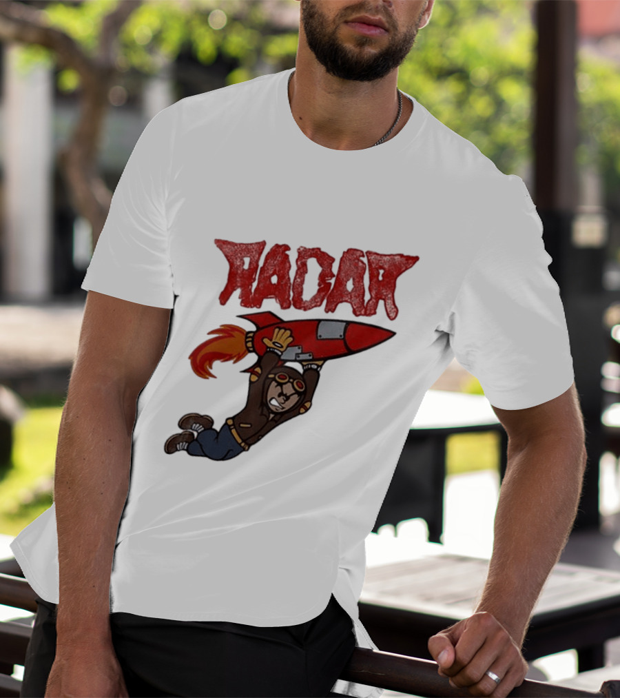 Radar Rocket Cartoon Pilot Heat Seekers T-Shirt