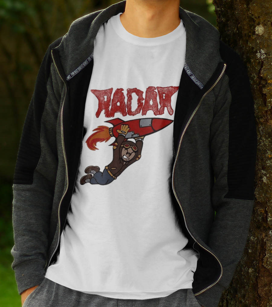 Radar Rocket Cartoon Pilot Heat Seekers T-Shirt
