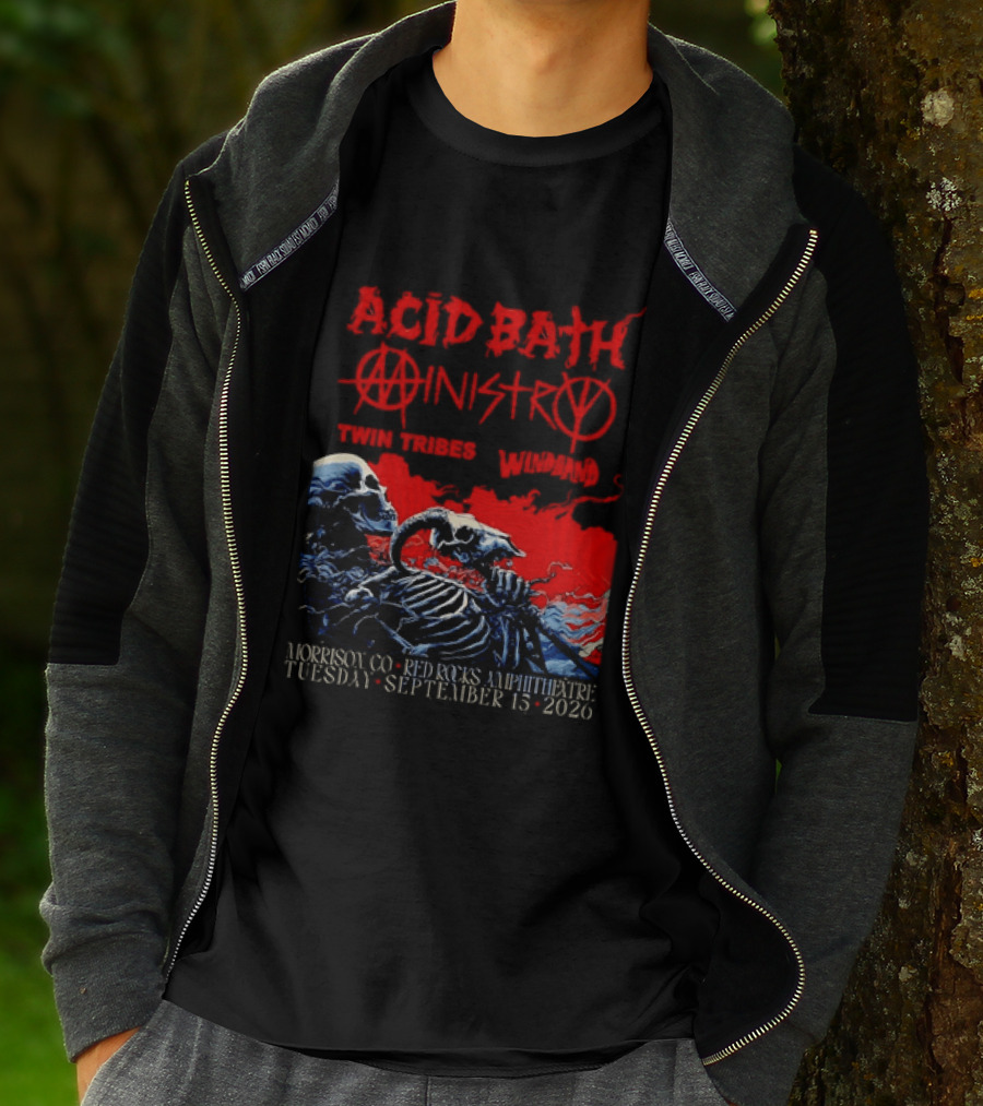 Acid Bath Ministry Twin Tribes Windhand Red Rocks Amphitheatre September 2026 Concert T-Shirt