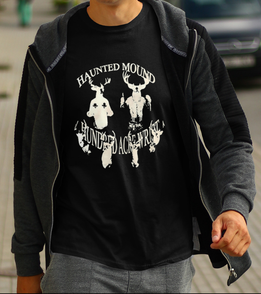 Haunted Mound Hundred Acre Wrist Sematary Deer Skull T-Shirt