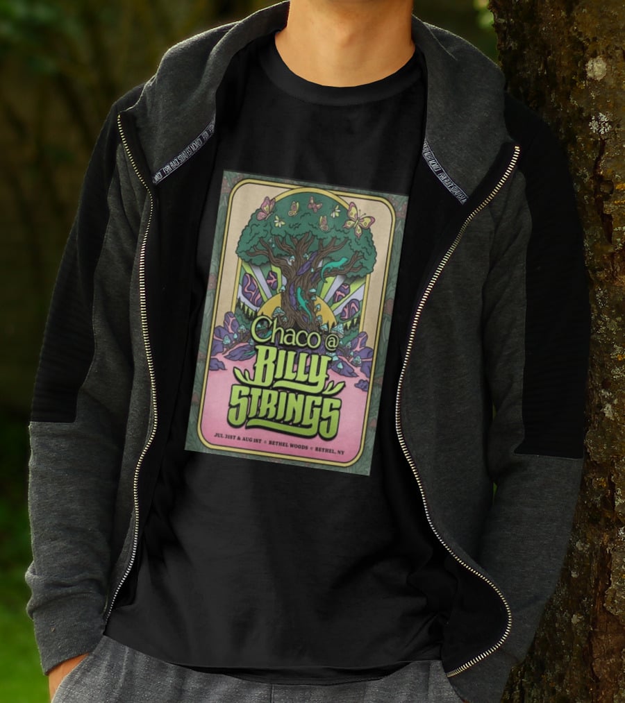 Chaco Billy Strings Bethel NY July 31st August 1st Bethel Woods Summer Concert T-Shirt