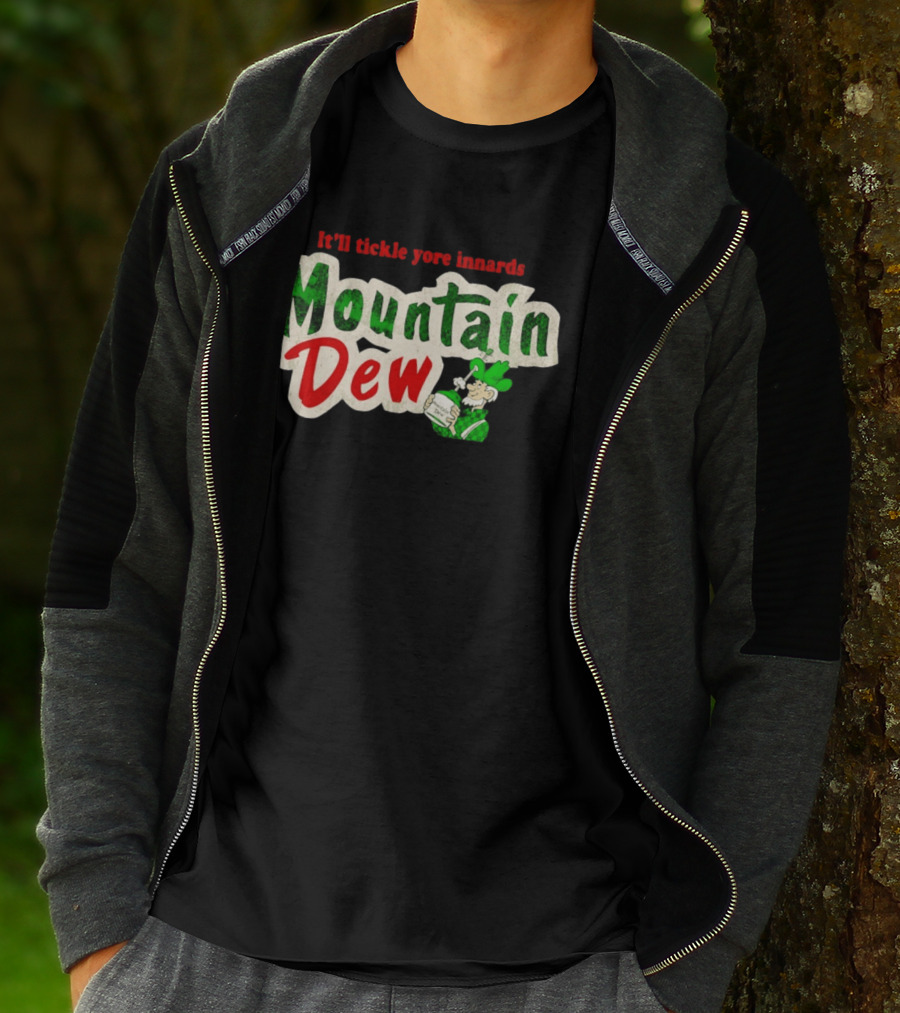 It'll Tickle Yore Innards Mountain Dew Classic Vintage Look T-Shirt