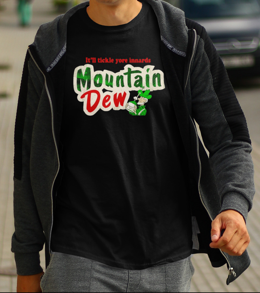 It'll Tickle Yore Innards Mountain Dew Classic Vintage Look T-Shirt
