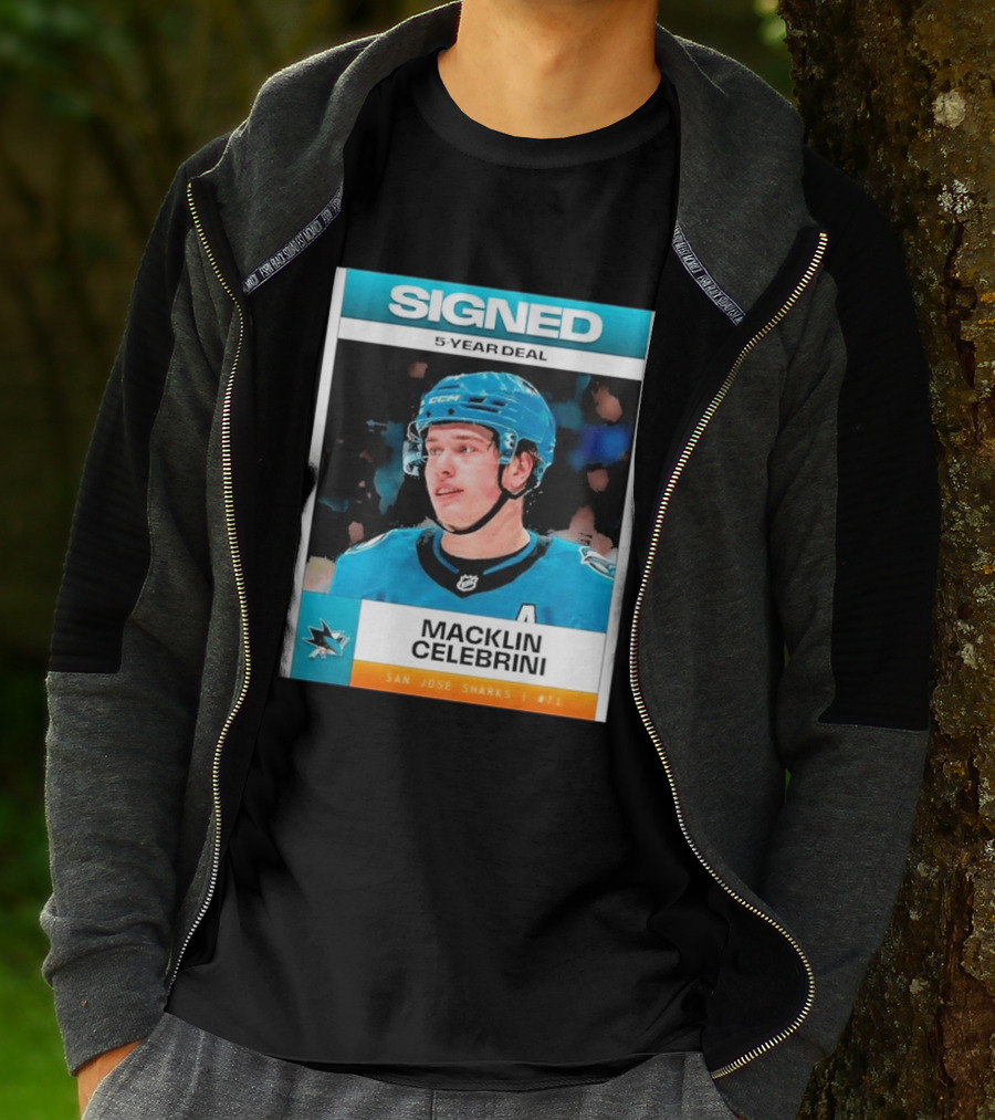 Signed 5 Year Deal Macklin Celebrini San Jose Sharks 71 T-Shirt