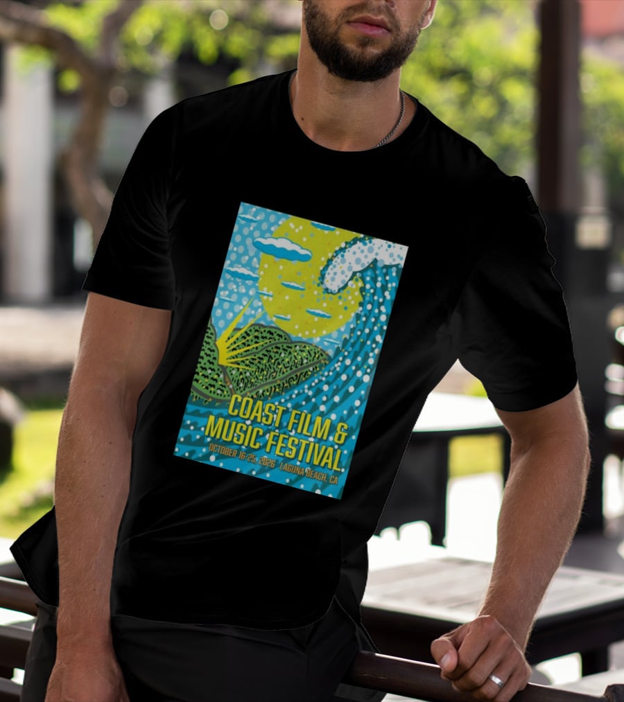 Coast Film And Music Festival Laguna Beach CA October 16 25 2026 Scenic Wave Sun And Clouds T-Shirt
