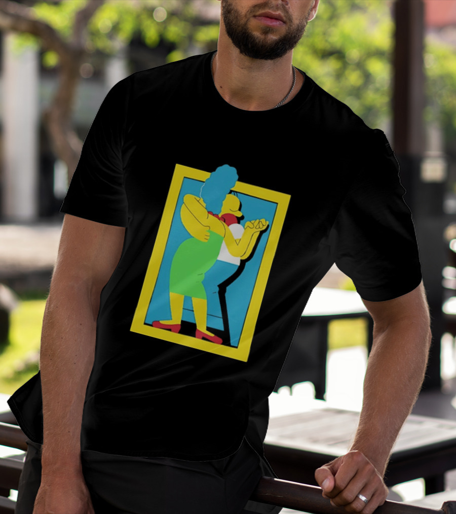 Simps Dance Iconic Cartoon Couple Embrace T-Shirt