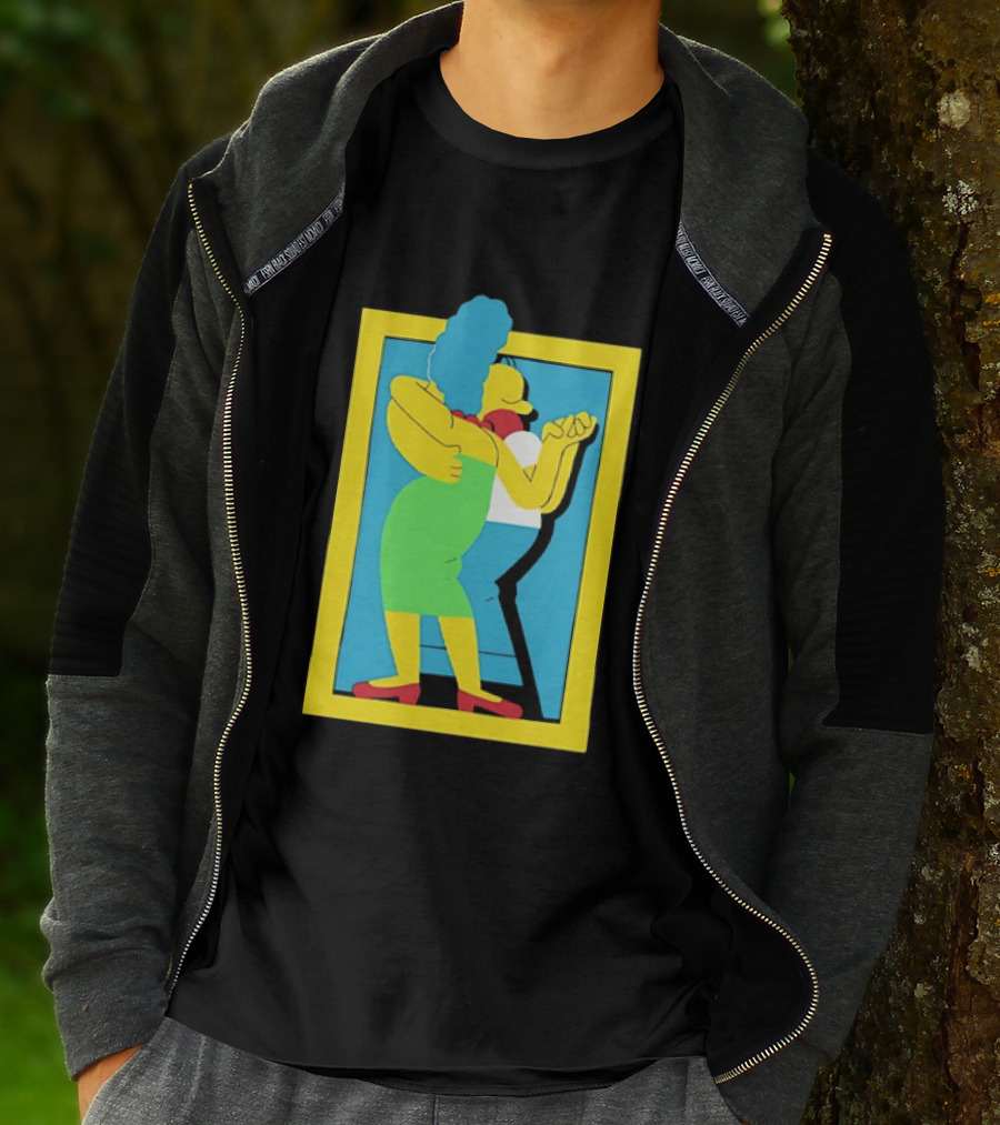 Simps Dance Iconic Cartoon Couple Embrace T-Shirt