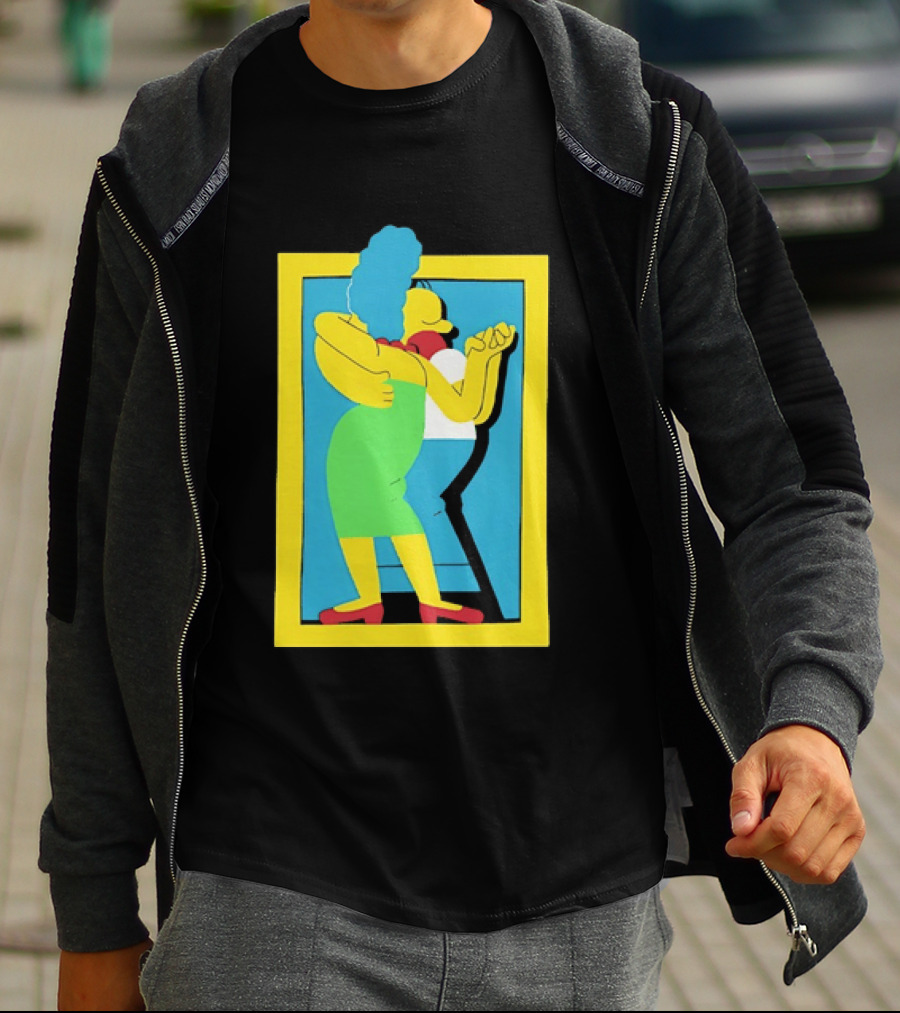 Simps Dance Iconic Cartoon Couple Embrace T-Shirt