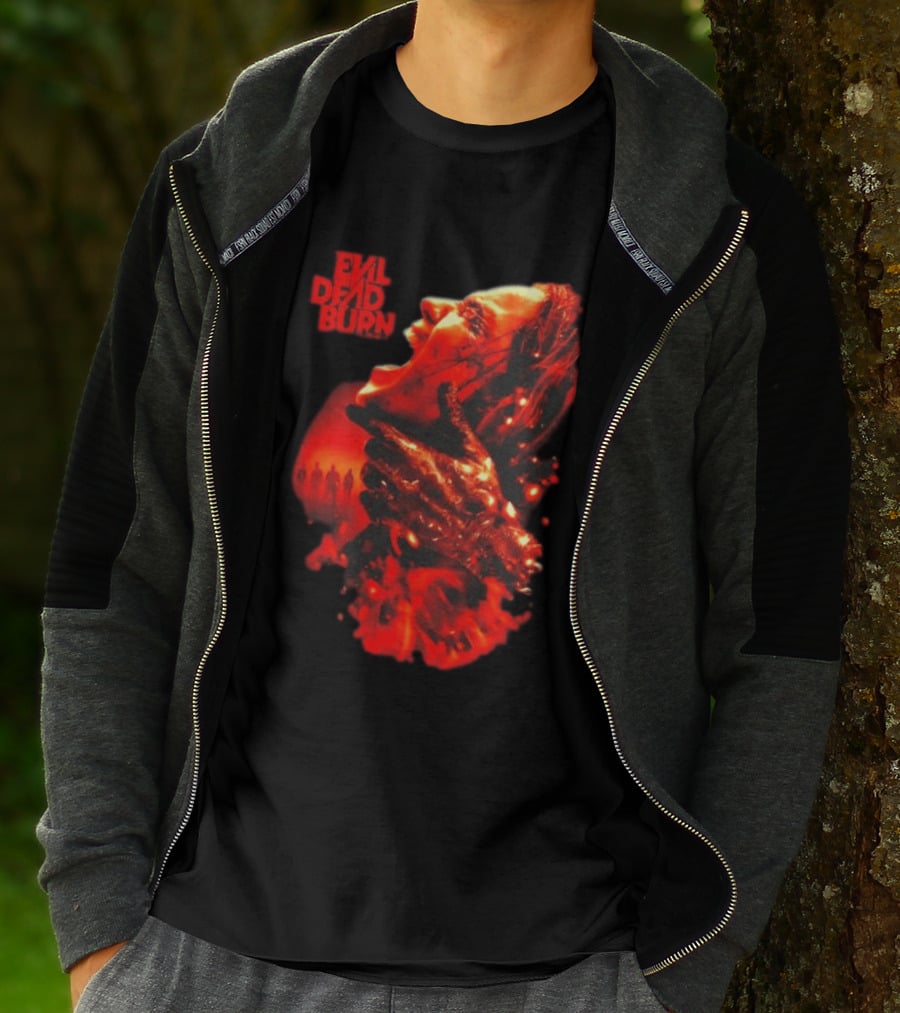 Evil Dead Burn Every Family Has Its Demons Movie Intense Fiery Horror Scene T-Shirt