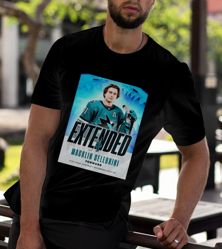 Extended Macklin Celebrini Forward Five Year Contract Beginning 2027 28 T-Shirt