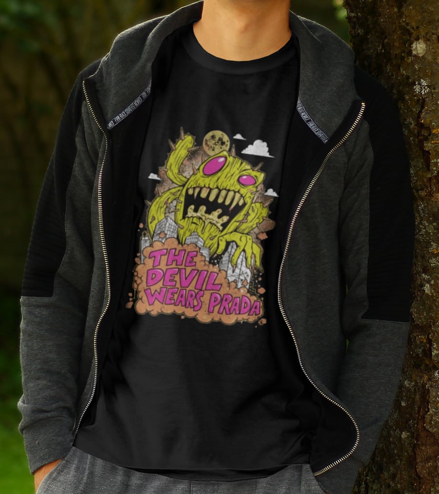 The Devil Wears Prada Cactuszilla Monster In Cityscape T-Shirt