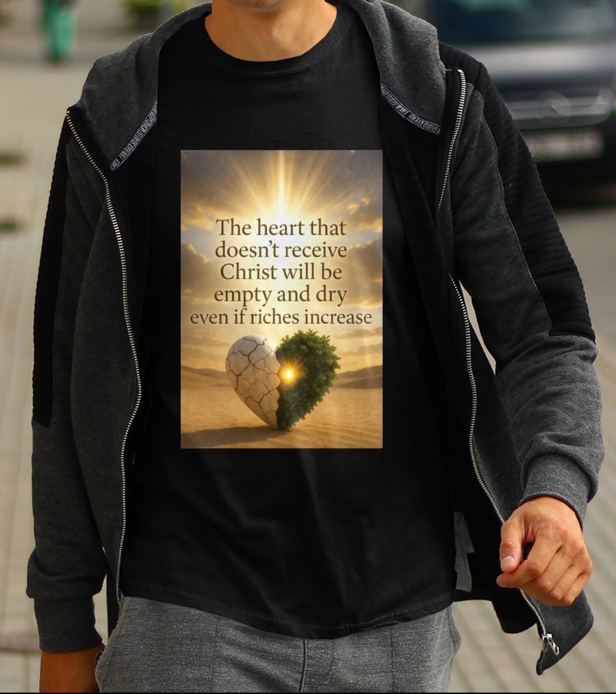 The Heart Doesn't Receive Christ Will Be Empty And Dry Even If Riches Increase Perfect Christian Spiritual Wisdom T-Shirt