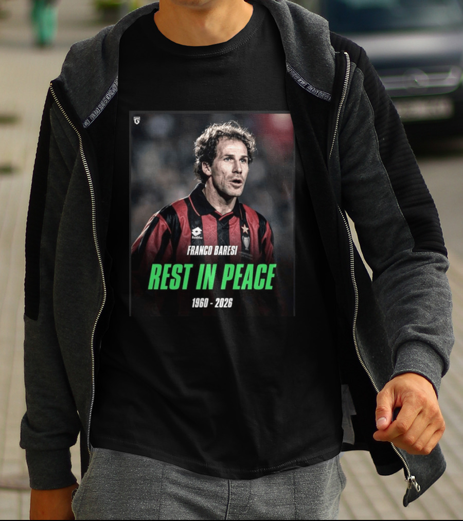 Franco Baresi Rest In Peace 1960 2026 Legendary Footballer Memorial T-Shirt