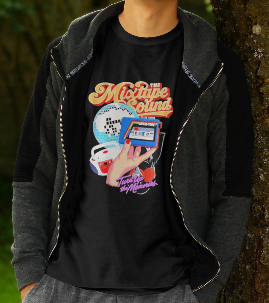 The Mixtape Sound Walkman Turn Up The Memories Disco Vibes T-Shirt