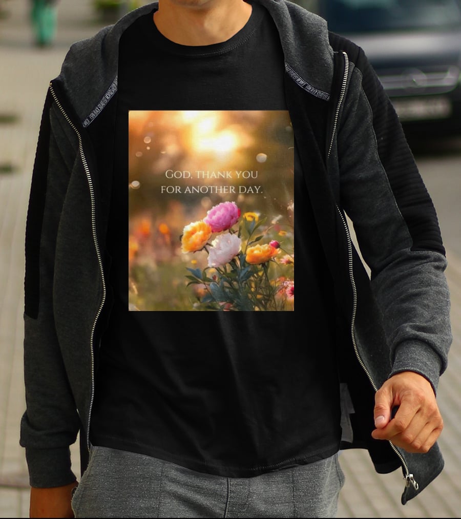 God Thank You For Another Day Flower Sunrise T-Shirt