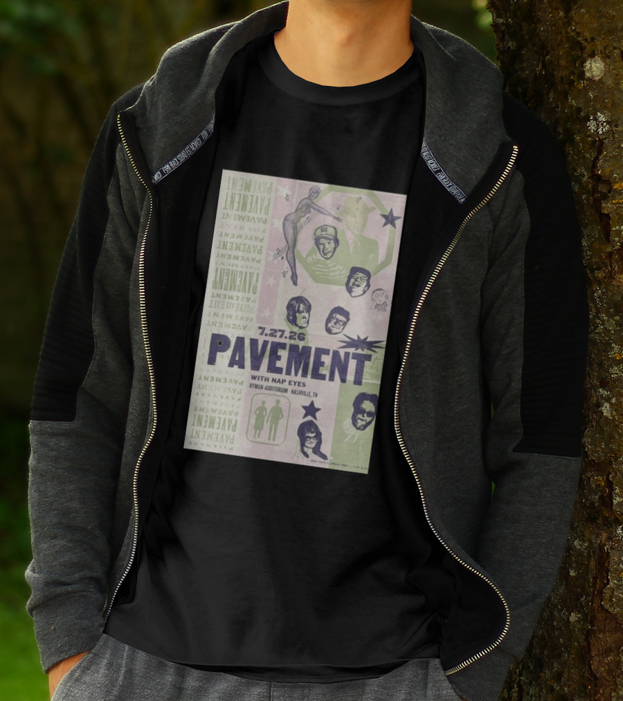 Pavement With Nap Eyes Ryman Auditorium Nashville Jul 27 2026 T-Shirt