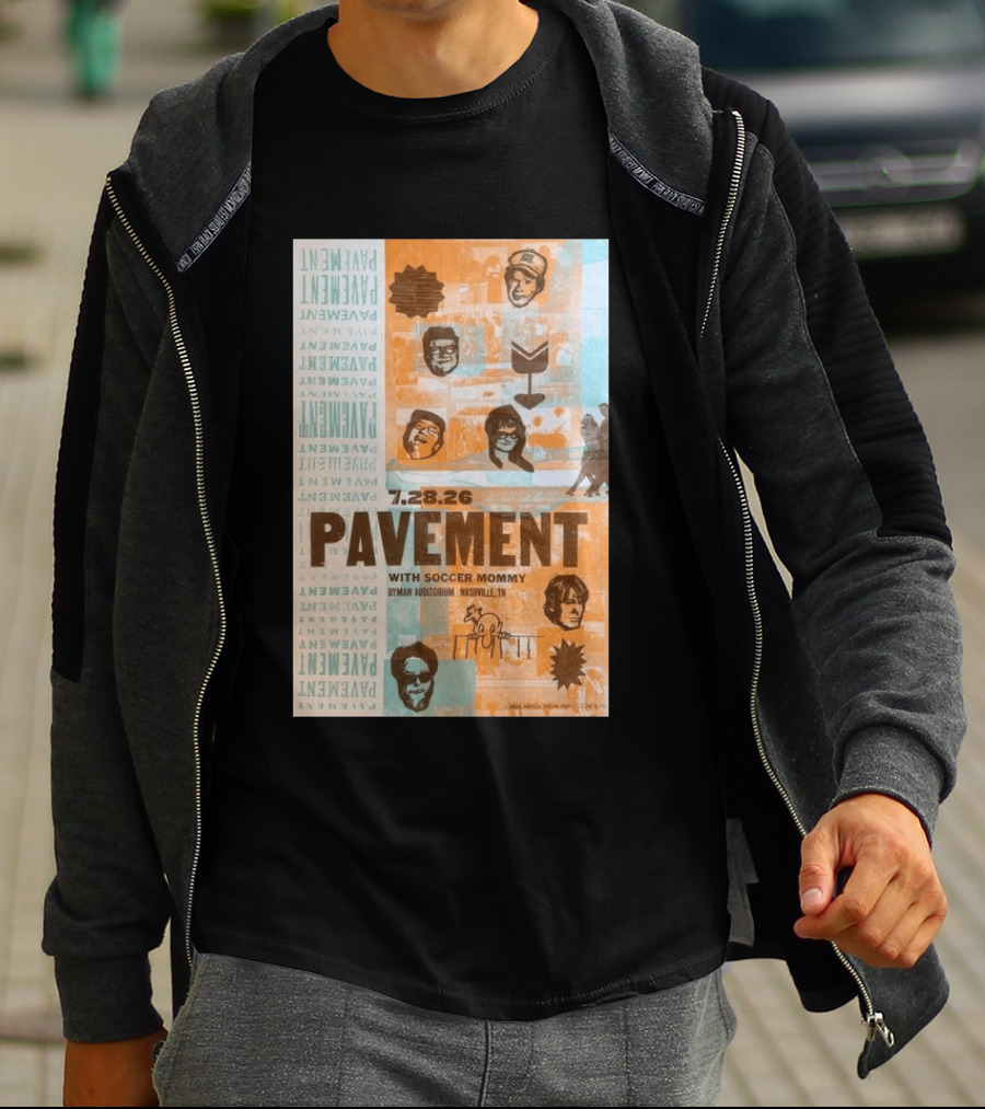 Pavement With Soccer Mommy Ryman Auditorium Nashville July 28 2026 T-Shirt