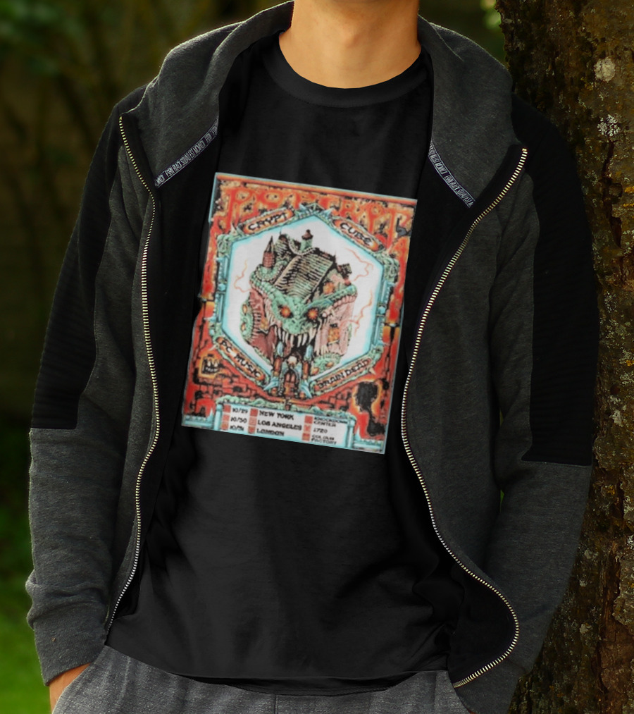 Pop Crypt Crypto Graphic Cube PC Music Brain Dead 2026 Tour New York Los Angeles London T-Shirt