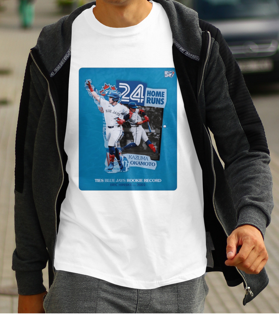 Kazuma Okamoto 24 Home Runs Ties Blue Jays Rookie Record Eric Hinske 2002 T-Shirt