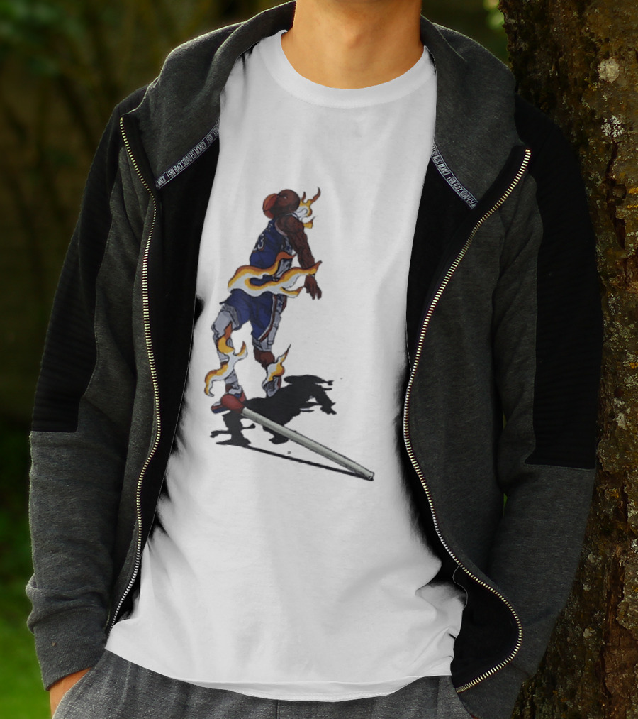 LeBron James Basketball Player Fiery Dunk Match Stick T-Shirt