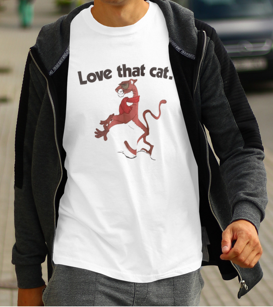 Love That Cat Cool Pink Panther T-Shirt