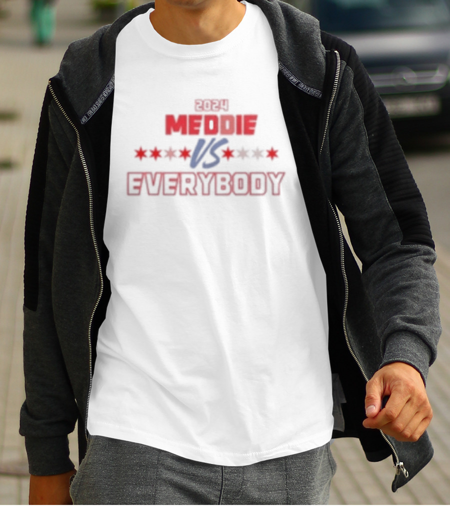 Run 4 Meddie Vs Everybody Red And Blue Stars T-Shirt