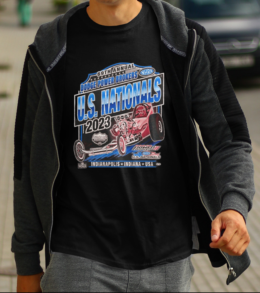 69th Annual Dodge Power Brokers NHRA U.S. Nationals 2023 Lucas Oil Raceway Indianapolis Indiana USA T-Shirt
