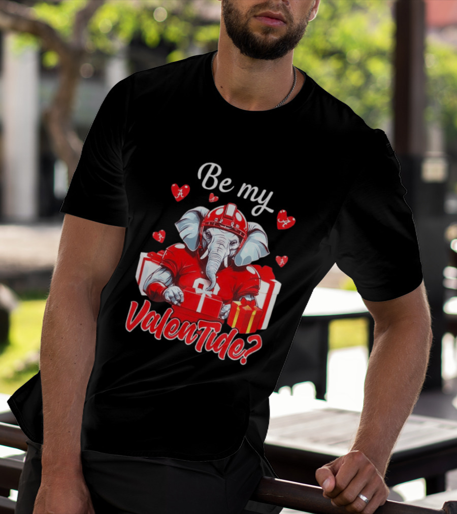 Be My ValenTide Alabama Crimson Tide Elephant Sports Valentine T-Shirt