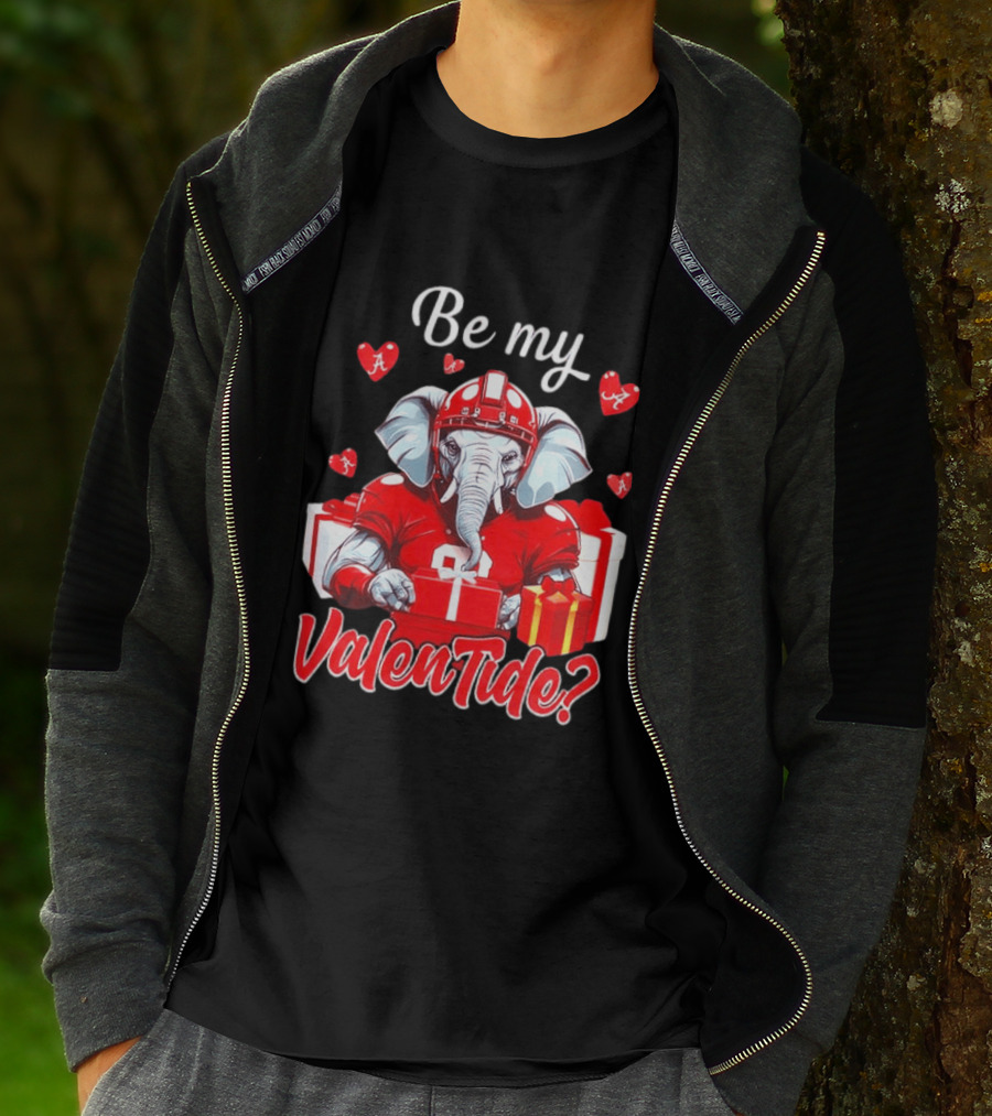 Be My ValenTide Alabama Crimson Tide Elephant Sports Valentine T-Shirt