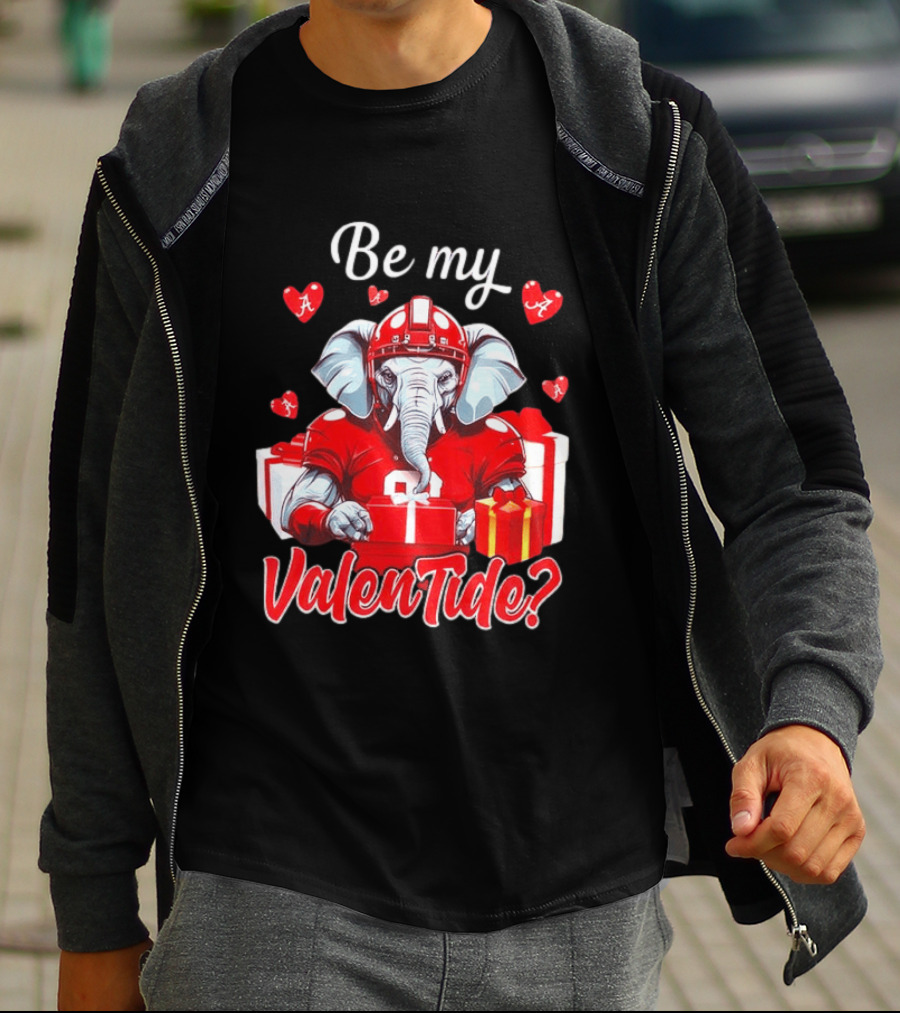 Be My ValenTide Alabama Crimson Tide Elephant Sports Valentine T-Shirt