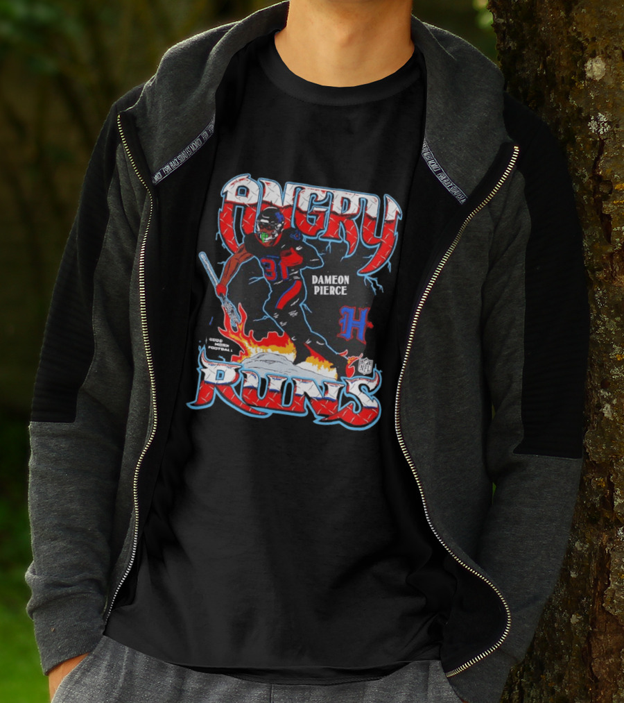 Angry Runs Dameon Pierce Houston Texans NFL 2024 T-Shirt