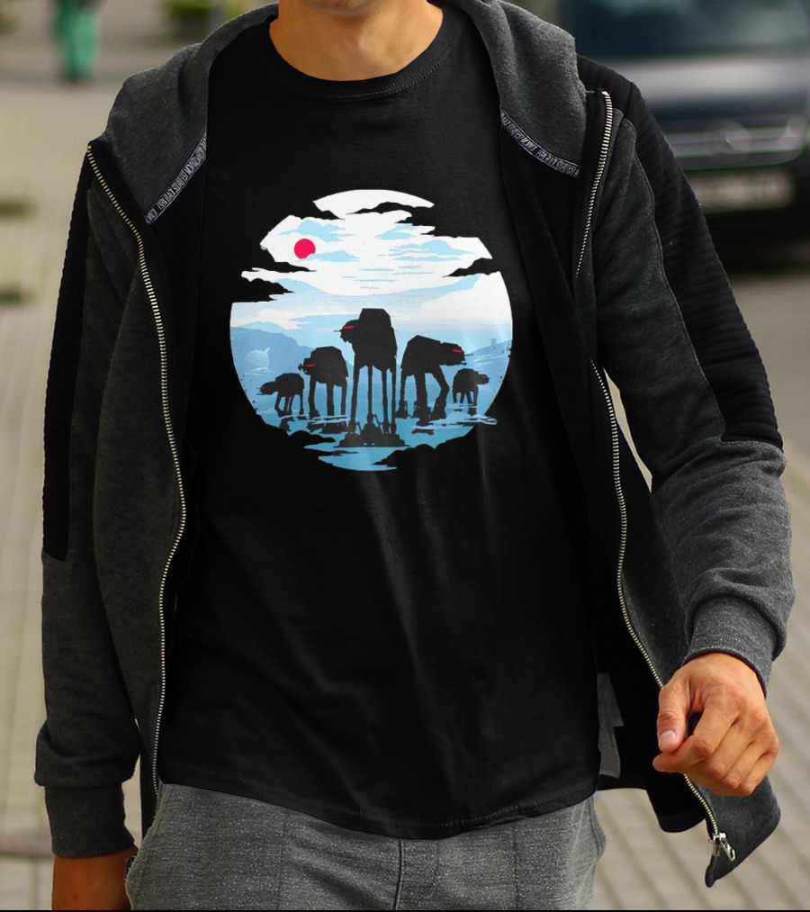 AT AT Walkers Ice Planet Battle Scene T-Shirt