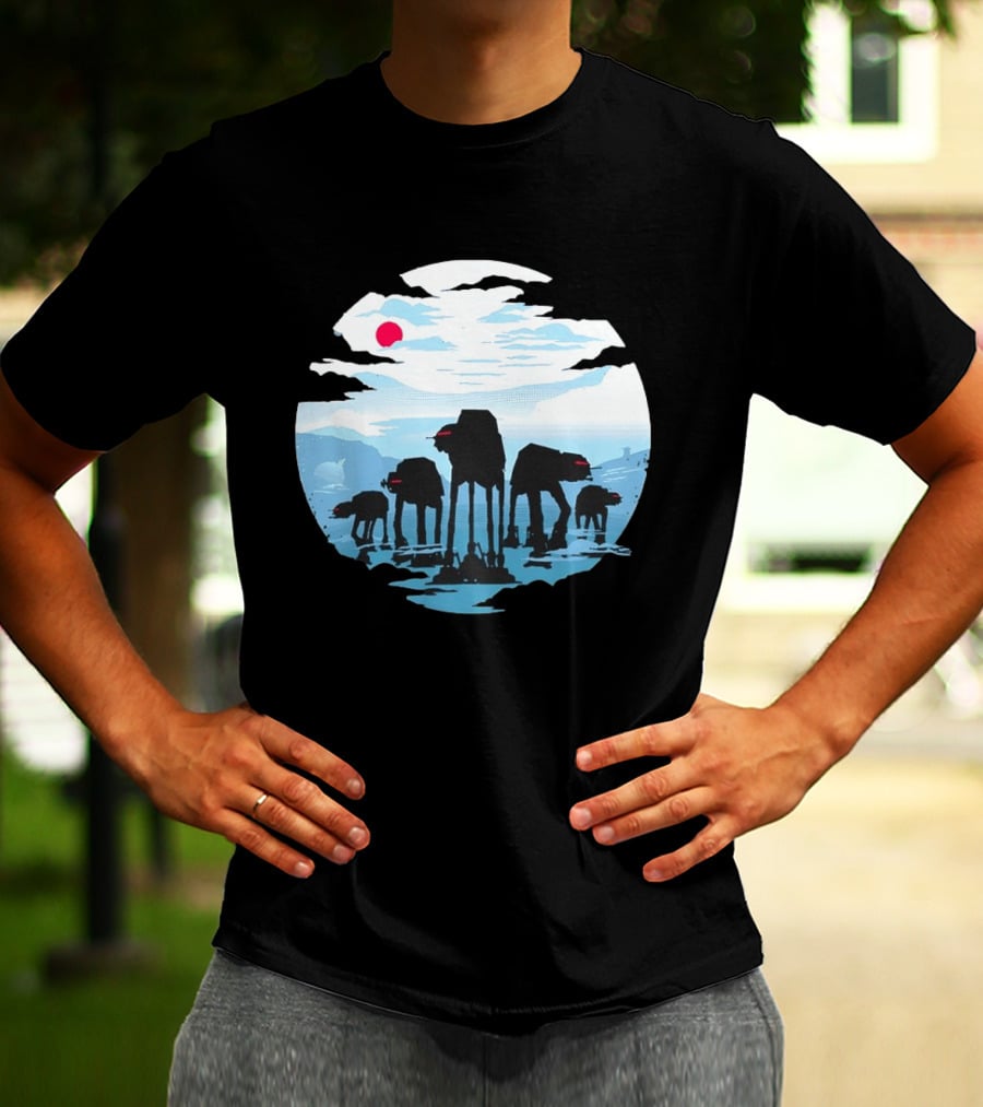 AT AT Walkers Ice Planet Battle Scene T-Shirt