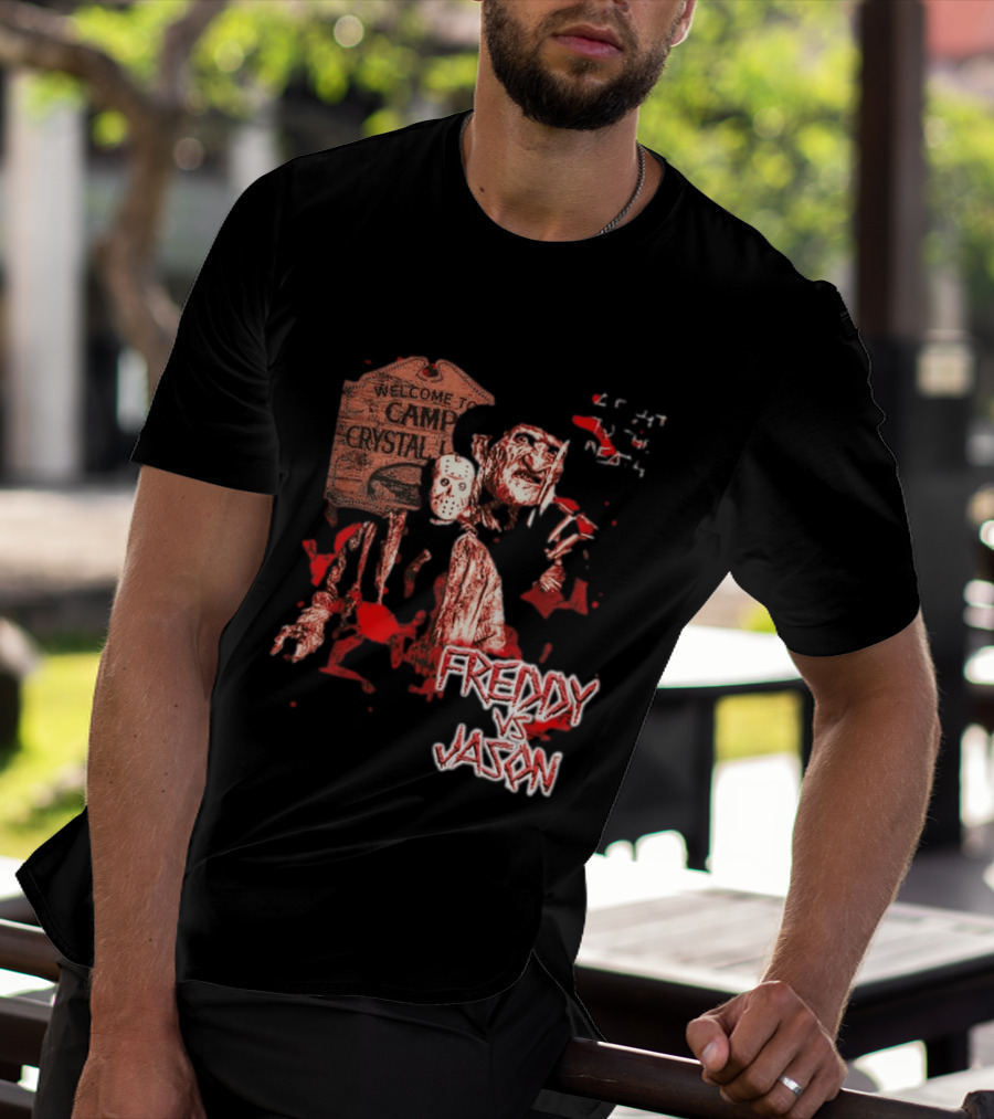 Freddy Vs Jason Welcome To Camp Crystal Lake Halloween T-Shirt