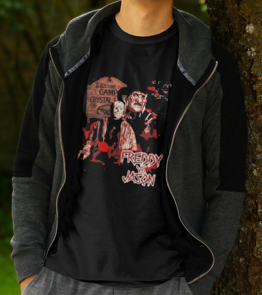 Freddy Vs Jason Welcome To Camp Crystal Lake Halloween T-Shirt